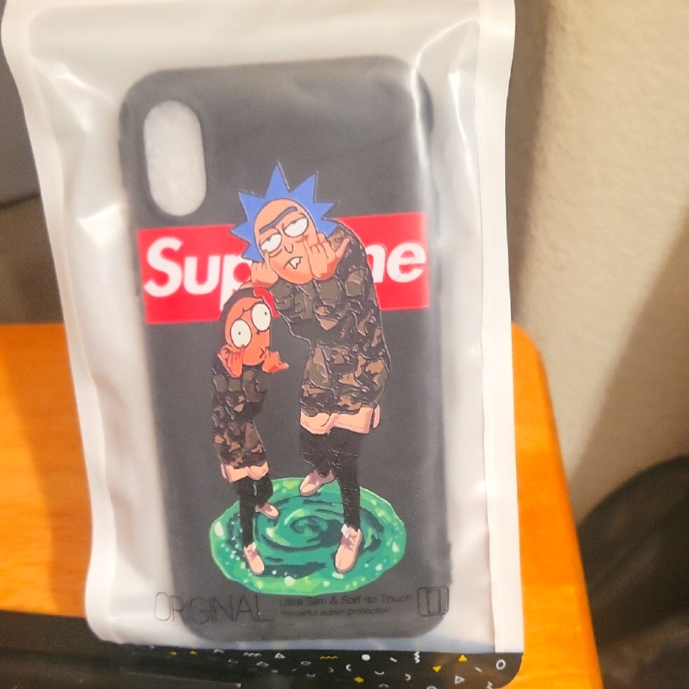 Supreme Black Camo Character Phone Case